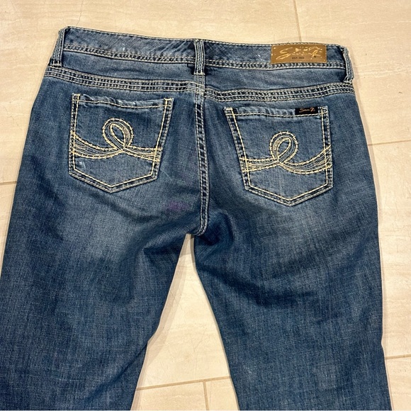 Women’s Factory Distressed Seven7 Jeans - Size 6 - Picture 5 of 16